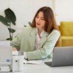 woman using a canon printer for Home and Office